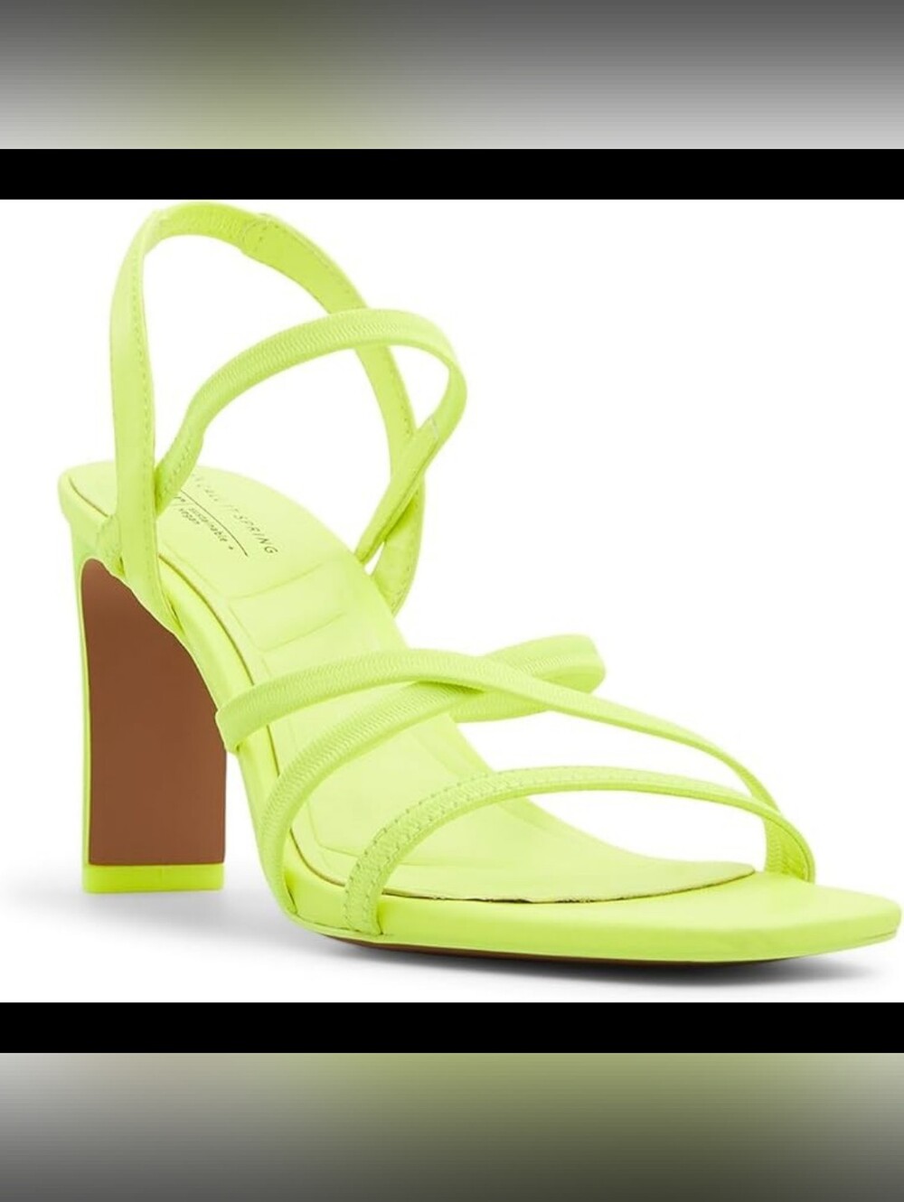 Call It Spring Neon Yellow Strappy Slingback Heels